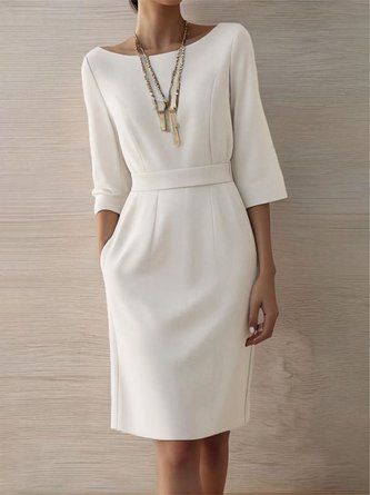 Classic Women Style Classy Chic, Formal Womens Dress, Fall Dresses For A Wedding, Dresses For Women Over 50 Classy, Womens Dresses Classy Simple, Cream Colored Dresses, Fashions For Over 60 Women, Country Club Christmas Party Outfit, Dresses For 50 Year Old Women