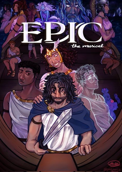 Epic The Musical Characters, Epic The Musical Poster, Polities Epic, Epic Saga Musical, The Epic Musical, Epic The Musical Art, Odysseus Art Epic The Musical, Hermes Epic The Musical, Epic The Musical Fanart