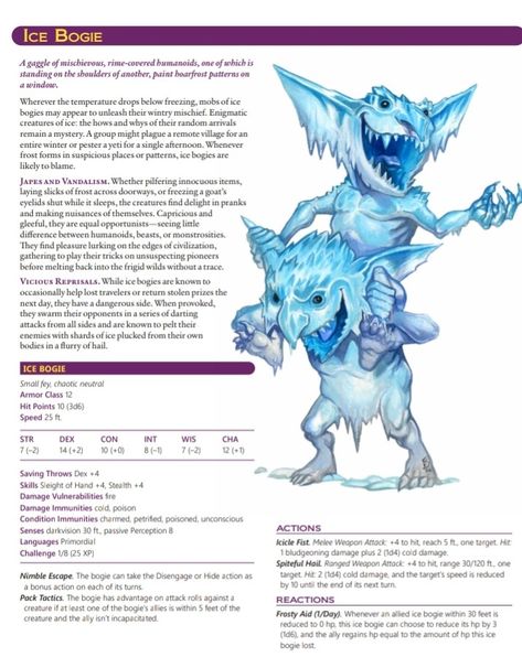 Dnd Ice Elemental, Arctic Dnd Character, Ice Monsters Dnd, Dnd Arctic Monsters, Dnd Crystal Monster, Christmas Dnd Monsters, Dnd Ice Monster, Dnd Christmas Monsters, Ice Creature