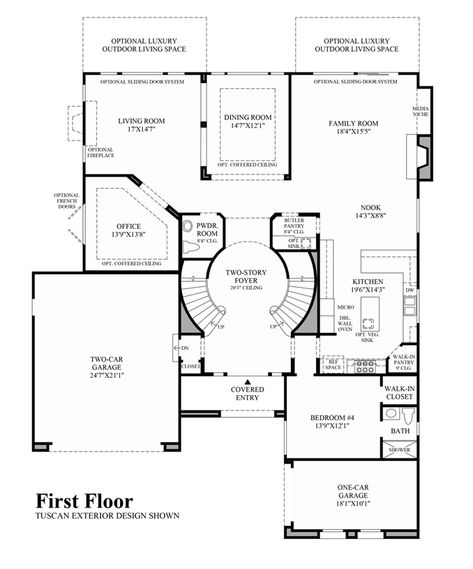 New Luxury Homes For Sale in Moorpark, CA | The Pinnacle at Moorpark Highlands Neoclassical Floor Plan, Civil Plan, Homes In California, Modern Contemporary House Plans, Contemporary Modern House, Double Staircase, House Pics, House Plans Mansion, Layout Plan