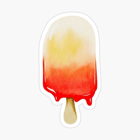 Watercolor melting popsicle by Lelisdtp | Redbubble Melting Popsicle, Popsicles, Design