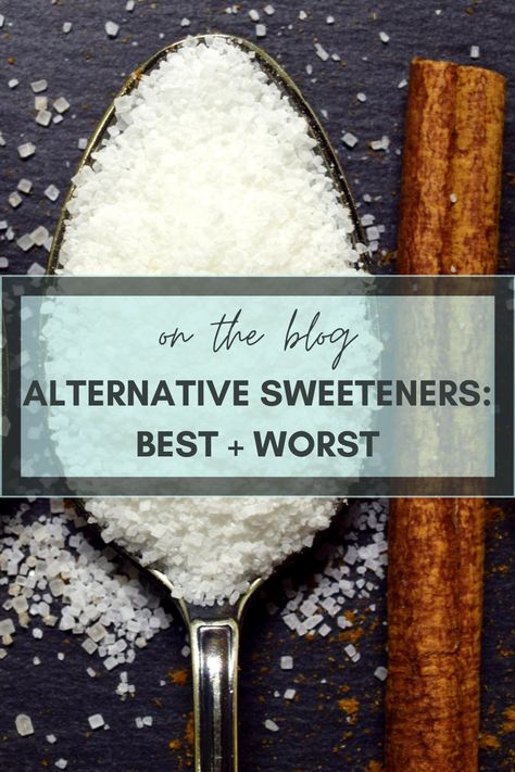 Are your "diet" products actually holding you back from your health goals? What if the alternatives are even worse than sugar? Check out this guide to the BEST + WORST alternative sweeteners. Life's too short to not eat the sweets- empower yourself with knowledge to have your cake and eat it too! Effects Of Sugar, Diet Products, Alternative Sweeteners, Sugar Alternatives, Life's Too Short, Sugar Intake, Processed Sugar, Diet Drinks, Healthy Lifestyle Changes