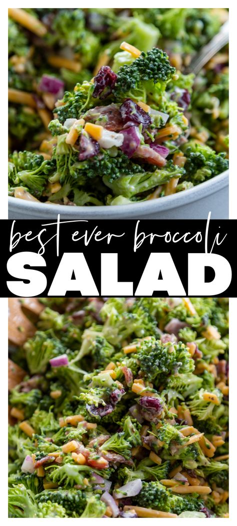 Broccoli Side Dish, Salads For A Crowd, Friends Recipes, Quick Healthy Lunch, Side Dishes For Chicken, Yummy Salads, Broccoli Salad Recipe, Fresh Salad Recipes, Salad Meal Prep