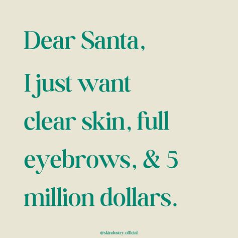 Skincare, esthetician, santa, graphic design Esthetician Christmas Quotes, Christmas Esthetician Post, Christmas Esthetician, Esthetician Tips, Skincare Esthetician, Roasted Tomato Basil Soup, Santa Graphic, Esthetician Marketing, Skin Aesthetics