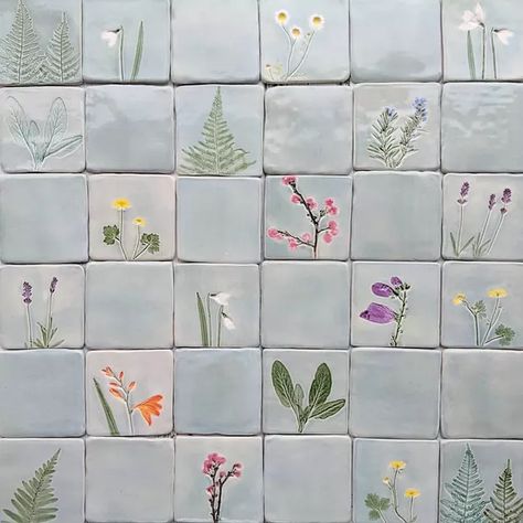 Unique Bathroom Backsplash Ideas | Hunker Handmade Ceramic Tiles, Tile Panels, Feature Tiles, Unique Bathroom, Bathroom Backsplash, Creative Living, Ceramic Wall Tiles, Color Tile, Kitchen Tiles