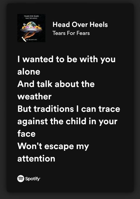 Tears For Fears Lyrics, Tears For Fears, Spotify Lyrics, Rare Words, Favorite Lyrics, Journal Writing Prompts, Music Therapy, Head Over Heels, Fake Story