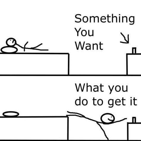 So true!! And then the object you are trying to reach falls... just out of reach. Then you have to get out of bed and grab it with frustration. Wanted Comic, E Card, I Can Relate, A Sign, Bones Funny, Funny Comics, Funny Stuff, Get It, Me Quotes