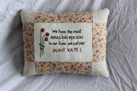 DIY embroidered pillow