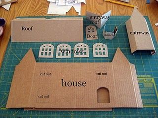 Tutorial for making larger glitter houses. 3d Templates, Glitter House, Casa Halloween, Glitter Houses, Cardboard House, Putz Houses, Christmas Villages, Paper Houses, Cardboard Crafts