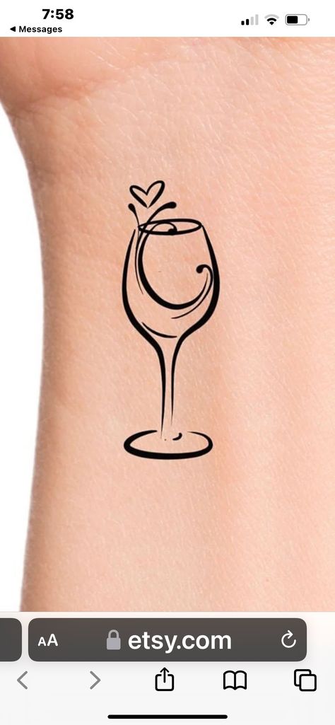 Matching Wine Tattoos For Best Friends, Wine Tattoos Best Friend, Wine Tattoo Ideas Friends, Best Friend Wine Tattoos, Wine Glass Tattoo Friends, Wine Glass Tattoo Design, Wine Tattoo Best Friend, Glass Of Wine Tattoo, Wine Tattoo Ideas