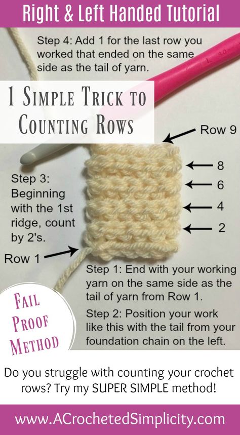 Crochet Rows, Left Handed Crochet, Slip Stitch Crochet, Crochet 101, Crochet Hack, Crochet Geek, Crochet Lessons, Crochet Stitches For Beginners, Crochet Stitches Tutorial