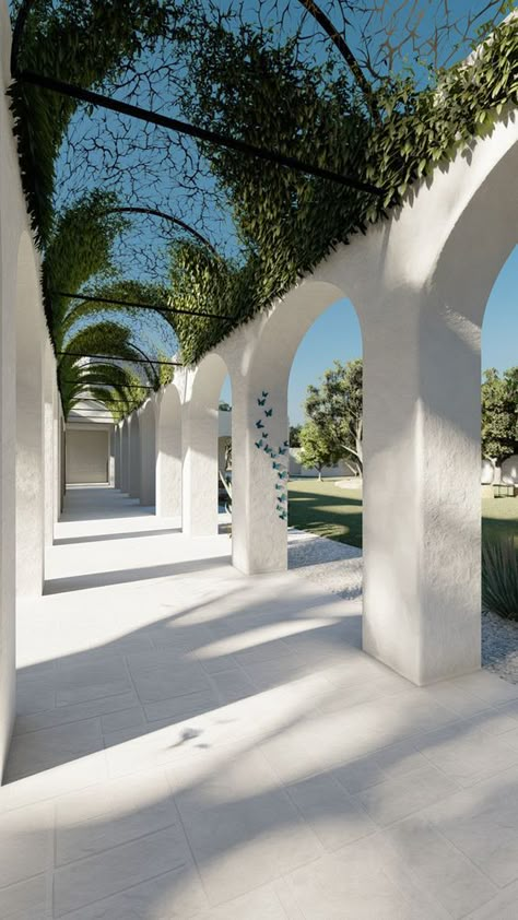 Sensory Architecture, Arcade Architecture, Events Place, Dream Mansion, Resort Design, Architecture Design Concept, Facade Design, Villa Design, Dream House Decor