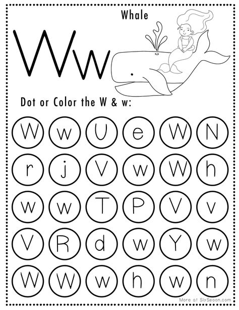 Make learning fun with this enchanting Mermaid-themed Letter W Dot Worksheet! This free printable activity features whimsical illustrations of cute mermaids and challenges children to recognize the W dots. Ideal for preschoolers and kindergarteners, this educational resource promotes letter recognition and fine motor skills development. Don't miss out on this engaging and free mermaid worksheet! #MermaidThemed #FreePrintable #LetterW #DotWorksheet #LetterWWorksheets Letter W Worksheets For Preschool, W Worksheets For Preschool, Letter W Crafts, Restroom Remodel, Dot Worksheets, Kids Worksheets, Letter Find, Kids Worksheets Preschool, Worksheets For Preschool