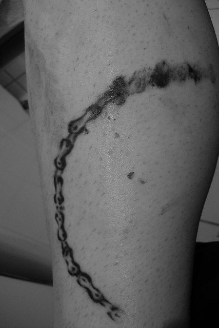 Chain Ring Tattoo, Cycling Tattoo, Ring Tattoo, Ring Tattoos, The Chain, It Fits, At The Top, Chain Ring, Paw Print Tattoo