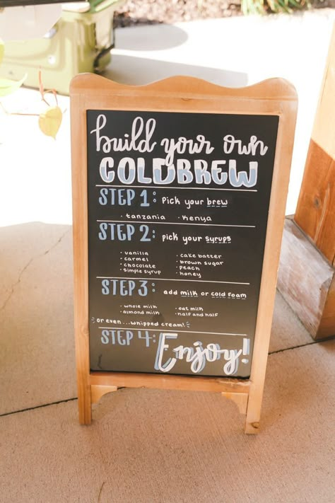 Coffee Bar Wedding Reception, Reception Coffee Bar, Coffee Bar Party, Coffee Bridal Shower, Coffee Bar Cart, Menu Coffee, Coffee Bar Wedding, Bar Wedding Reception, Wedding Coffee