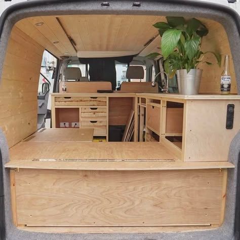 1,407 Likes, 41 Comments - Van Living  (@whoknowswherenext) on Instagram: “ Been working with some recycled wood to make some drawers. Drawers are difficult even with new…” Kombi Food Truck, Kangoo Camper, Kombi Home, Build A Camper Van, Build A Camper, Van Life Diy, Mini Camper, Campervan Interior, Camper Van Conversion Diy