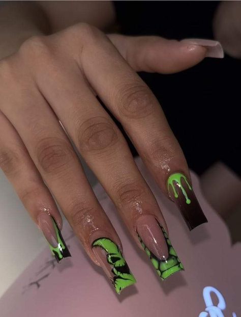 Patch Nail Art, Disney Acrylic Nails, Horror Nails, Spooky Nails, Halloween Acrylic, Halloween Acrylic Nails, Acrylic Toe Nails, Diy Acrylic Nails, Nails Design With Rhinestones