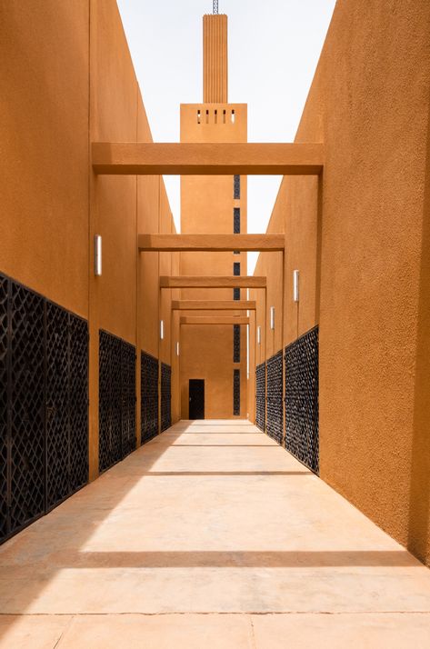 Gallery of HIKMA - A Religious and Secular Complex / atelier masōmī + studio chahar - 1 Salmani Architecture, Ramps Architecture, Desert Architecture, Earth Architecture, Mosque Design, Sacred Architecture, Vernacular Architecture, Adaptive Reuse, Interior Renovation