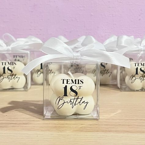 Birthday Party Favours ✨ I mostly do favours for Baby Showers & Weddings but recently there have been requests for birthday parties too. And why not?! It’s the adult equivalent of leaving with a goodie bag 🙊 As always- you choose the candle bow and font colours and the scent too 🥰 DM for more information, to order or head to the website and order. White Party Bag With Bow, Luxury Party Bags With Bow Detail, White Bow Bag For Gift, Always You, Goodie Bags, Birthday Party Favors, Party Favors, Birthday Parties, Birthday Party