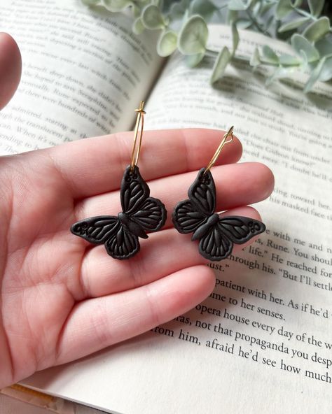 Only an hour and a half left! I am so excited to share these beautiful earrings with you 🫶 #cottagecore #earrings #cuteearrings #handmadewithlove #trendyearrings #bohostyle #mushroomcore #mushroomaesthetic #sunflowers #cottagecoreaesthetic #smallbusiness #clayearrings #clayjewelry #polymerclayartist Black Polymer Clay Jewelry, Mushroom Core, Cottagecore Earrings, Cottagecore Jewelry, Earrings Polymer, Cottage Core Aesthetic, Brass Hoops, Clouds Design, Be Gentle