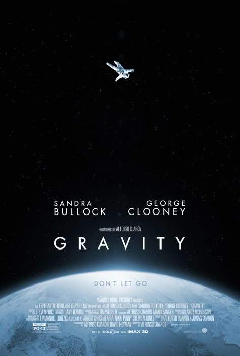 Gravity Poster, Gravity Movie, Movies 2014, Dont Let Go, Movie Directors, See Movie, Film Art, George Clooney, Sandra Bullock