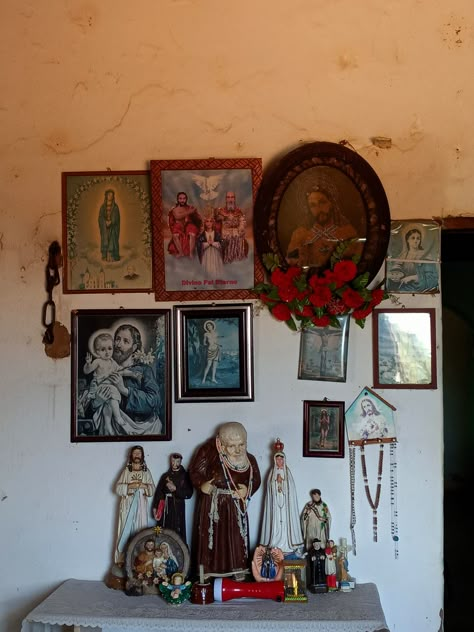 Altar Catholic, Home Altar Catholic, St. Rita, Catholic Symbols, Catholic Aesthetic, Religious Iconography, Religious Photography, Catholic Decor, Prayer Closet