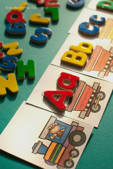 Alphabet Train Printable, Alphabet Train Craft, Train Preschool Activities, Train Printable, Trains Preschool, Letter Activity, Transportation Theme Preschool, Teaching Letter Recognition, Alphabet Train