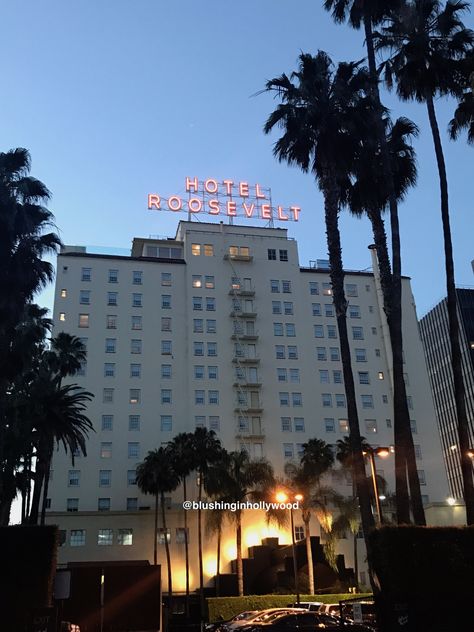 The best places to stay in LA including the Roosevelt Hotel in Hollywood California #la #hollywood Roosevelt Hotel, Celebrity Travel, City Of Angels, Hollywood California, What To Eat, California Travel, Fun Fact, Seattle Skyline, Los Angeles California