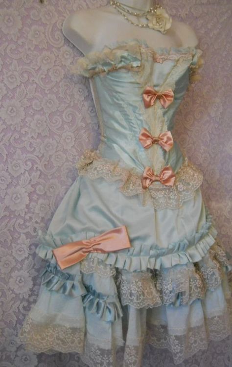 Sale Powder Blue Pink Marie Antoinette Inspired Outfit Custom | Etsy Pink Marie Antoinette, Marie Antoinette Dress, Vintage Opulence, Antoinette Dress, Rococo Fashion, Woodstock Ga, Costume Ball, Lace Outfit, Amazing Fashion