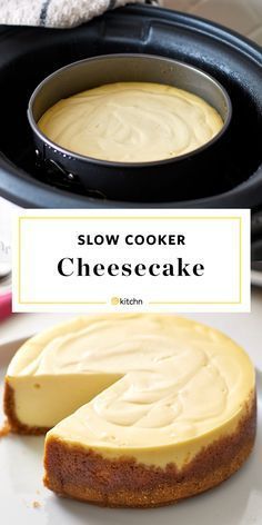 Martha Stewart's Slow Cooker Cheesecake Recipe Simple Cheesecake, Slow Cooker Christmas, Crock Pot Desserts, Slow Cooker Desserts, Recipes Beef, Desserts Vegan, Easy Slow Cooker Recipes, God Mat, Christmas Food Desserts