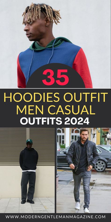 Elevate your casual wardrobe with these 35 cool hoodie outfit ideas for men! Discover stylish and relaxed looks to keep you comfortable and fashionable in your day-to-day activities. #CasualOutfits #MensFashion #HoodieStyle Hoodies Men Outfit, Dress Up A Hoodie, Hoodie Outfits Men, Hoodies Outfit Men, Hoodie Outfit Ideas, Men Outfit Casual, Best Hoodies For Men, Hoodies Outfit, Hoodie Outfit Men