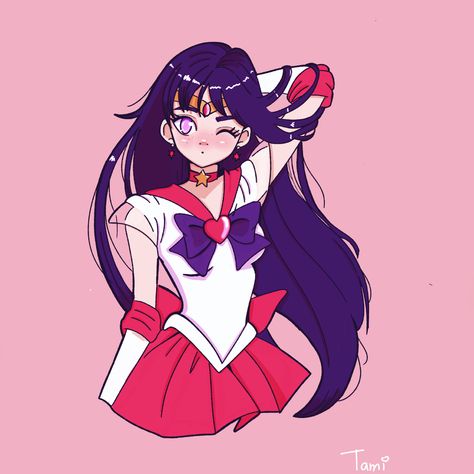 Sailor Mars from Sailor Moon 💖 #fanart #sailormoon #sailormoonredraw Sailor Mars Fanart, Mars Sailor Moon, Nintendo Aesthetic, Sailor Moon Mars, Background Screensavers, Space Babe, Saylor Moon, Moon Fanart, Powerpuff Girls Characters