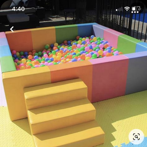 Diy Ball Pit For Party, Ball Pit Aesthetic, Ball Pit Playroom, Party Ball Pit, Ball Pit Birthday Party, Ball Pit Ideas, Ball Pit Photoshoot, Ball Pit For Adults, Moodboard Example