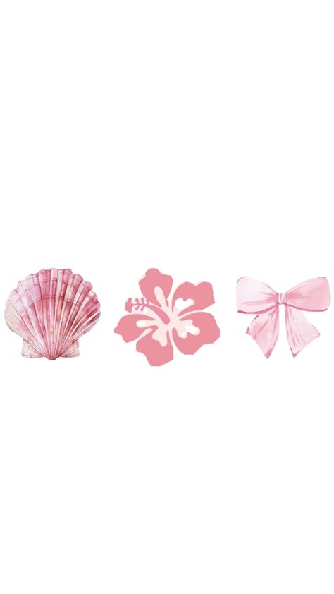 Pink Aesthetic Bow, Shell Wallpaper, Cute Wallpapers Aesthetic, Aesthetic Bow, Pink Beach, Pink Wallpaper, Pink Aesthetic, Hibiscus, Cute Wallpapers