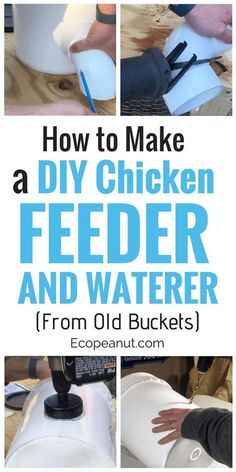 Gardening Benefits, Homemade Chicken Feeder, Diy Chicken Feeder, Chicken Waterer Diy, Pvc Chicken Feeder, Chicken Feeder Diy, Bird Diy, Portable Chicken Coop, Chicken Pen