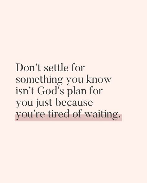 I know, easier said than done. But how many times have we been on the other side of a decision realizing “dang, should have just waited.” Next time, wait. God only gives us His best. And the wait is ALWAYS worth it. #Christianmom #christianquotes #christianblog #scrunchymom #newmom #newmama #sahm #milwaukeemom #wisconsinmom #jesusalways #milwaukeecreator Quotes On Grace Of God, Just Wait Quotes, But God Quotes, Waiting On Gods Timing, Quotes About Waiting, Scriptures For Encouragement, God Knows Best, Wait On God, Praise Quotes