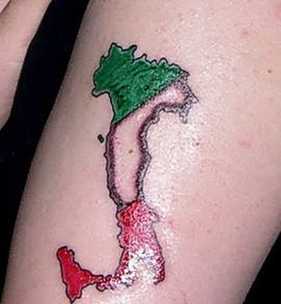 italy Italy Tattoo, Flag Tattoos, Italian Tattoos, Pride Tattoo, Flag Tattoo, Tattoo Design Ideas, Italian Flag, Name Tattoo Designs, Real Tattoo