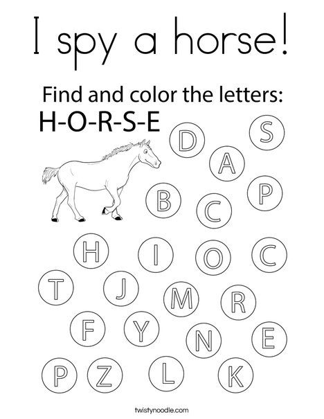 I spy a horse Coloring Page - Twisty Noodle Western Worksheets Preschool, Western Activities For Preschool, Horse Worksheets Preschool, Horses Preschool Activities, Rodeo Lesson Plans Preschool, Horse Activities For Preschool, Horse Math Activities For Preschool, Wild West Preschool Activities, Horse Worksheets