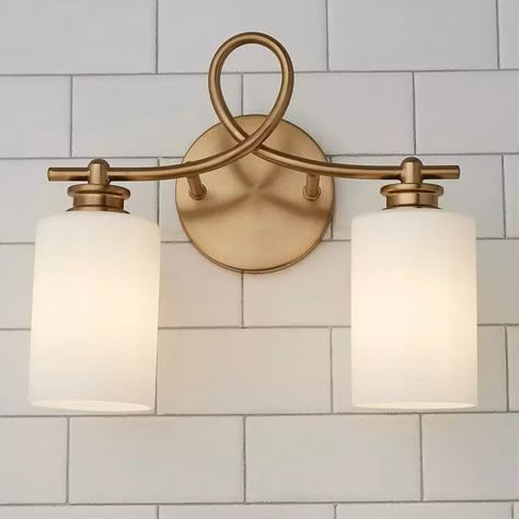 Vanity Lighting - Over Mirror Bathroom Lights - Shades of Light Farmhouse Bathroom Sconces, Vanity Bathroom Lights, Vintage Bathroom Light Fixtures, English Tudor Home, Vanity Lighting Over Mirror, Bathroom Light Shades, Powder Room Lighting, Lighting Updates, Bathroom Redecorating