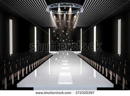 3D illustration of fashion empty runway with spot light. before a fashion show Fashion Show Runway Stage, Fashion Show Stage Design, Runway Stage, Catwalk Design, Ramp Design, Fashion Show Runway, Episode Backgrounds, Stage Background, Fashion Walk