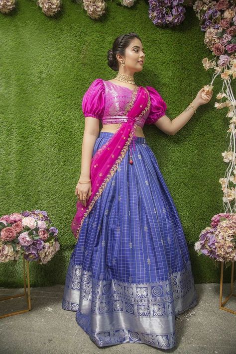 Latest Fashion Trends, Bridal Fashion | Threads – Werindia �– Threads – WeRIndia डिजाइनर कपड़े, Lehenga Saree Design, Long Gown Design, Half Sarees, Lehnga Dress, Long Frock, Blouse Design Images, Silk Saree Blouse Designs, Half Saree Designs