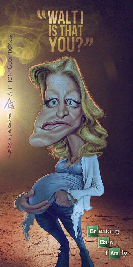 Skyler White - Breaking Bad Skyler White, Breaking Bad Series, Breaking Bad 3, Breaking Bad Art, Mike Ehrmantraut, Pitbull Art, Caricature Art, Art Musical, Caricature Sketch