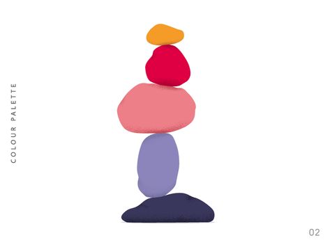 Balanced Colors 02 purple dribbble palette colour palette shadow stone stones balancing colour color balance circle project icon summer illustration design colors logo trajlov Illustration Mindfullness, Emphasis Drawing, Stones Illustration, Stone Illustration, Balance Illustration, Cat Feed, Lotus Flower Logo Design, Balance Stones, Circle Project