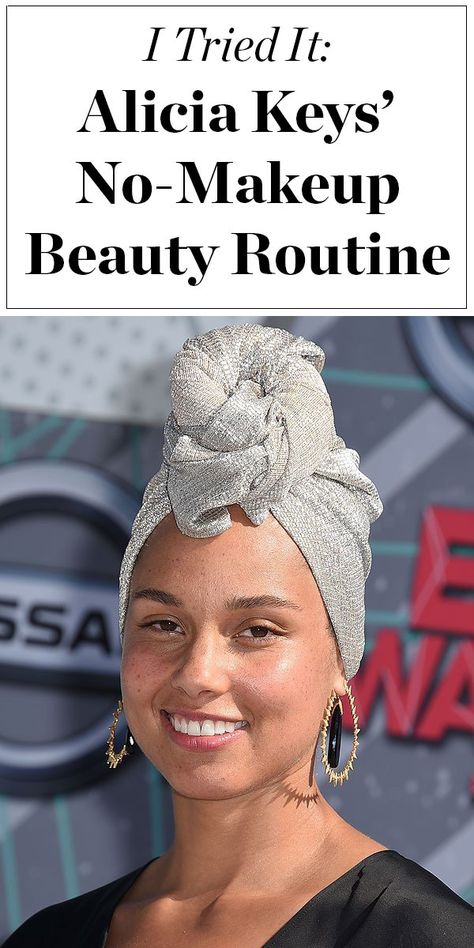 Love Alicia Keys' no-makeup look? Click ahead to find out her skincare routine, and see how one beauty editor liked going makeup-free like Alicia Alicia Keys No Makeup, No Make Up Make Up Look, Routine Work, Skincare Sephora, Korean Eye, Makeup Asian, Beauty Routine Checklist, Makeup Korean, Makeup Free