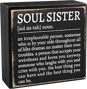 Soul Sister Gifts for Women Friends, Birthday Gifts Idea for Soul Sister, Best Friends, BFF, Her, Friendship Gifts for Soul Sisters Definition Home Desk Signs Soul Sister Gifts, Soul Sister Quotes, Sister Definition, Desk Signs, Soul Sisters Gifts, Women Friends, Soul Sister, Desk Sign, Sister Quotes