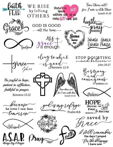 Christian Tats, Unique Christian Tattoos, Faith Tattoos, Scripture Tattoos, Faith Sayings, Biblical Tattoos, Bible Tattoos, Temporary Tattoo Paper, Bible Verse Tattoos