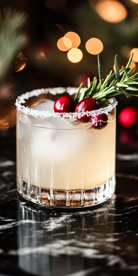 White Christmas Margarita Recipe Cranberry And Tequila, Christmas Drink With White Cranberry Juice, Cocktail With White Cranberry Juice, Christmas Holiday Drinks With Tequila, Large Batch Christmas Margarita, Cocktail Recipes Classic, Winter Tequila Drinks, White Cranberry Juice Cocktail, Cocktail Recipes Holiday