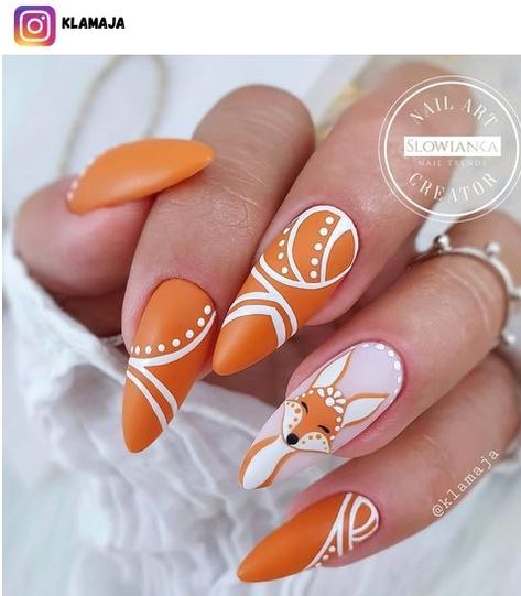 Fall Fox Nails, Fox Nails Designs, Cute Cartoon Styles, Fox Nail Art, Foxy Nails, Fox Nails, Plum Nails, Fantastic Fox, New Nail Art Design