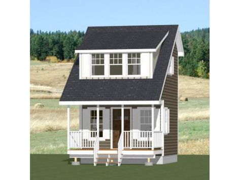 16x16 Tiny House, Roof Pitch, Duplex Design, Duplex House Plans, Porch Steps, Lighting Plan, Family House Plans, Diy Shed, Garage Plans