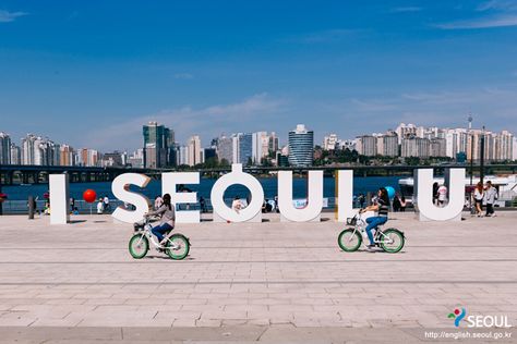 I•SEOUL•U at Yeouido - Seoul Metropolitan Government I Seoul U, Diy Photo Wall, Seoul Korea Travel, Korea Wallpaper, Seoul Travel, Profile Wallpaper, South Korea Travel, One Day Trip, River Park